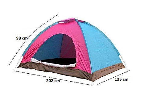 KriShyam® Portable Fabric Tent for 2 Person (Standard Size, Multicolour)