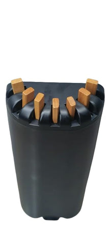 Krishyam® Foldable Clothes Drying Rack, Fan-Shaped, Tripod Stand, 360° Rotation, Wooden Poles, Foot Buckle, Indoor/Outdoor Use. (7 STICK, BLACK WOODEN)