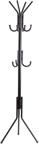 KriShyam® Coat Rack with 12 Hooks, 5.6ft Metal coat rack freestanding,Cloth stand Coat Tree Hats Hanger Holder for Purse, Scarf Rack, Jacket, Umbrella Tree Stand