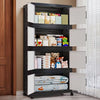 KRISHYAM® 4-Layer Plastic Storage Cabinet with 8 Doors & Wheels, Multipurpose Clothes Organizer & Modular Cupboard for Bedroom, Kids Room, Toys, Books & Home Storage, 140 x 66 x 38 cm, Black & White