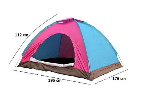 KriShyam® Portable Fabric Tent for 4 Person (Standard Size, Multicolor)