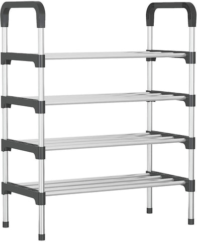 KriShyam® Stainless Steel Shoe Rack l 4 Layer Space-Saving Design and Rust-Resistant