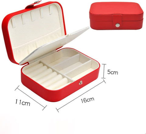 KriShyam® Travel Jewelry Case,Mini Jewellery Box,Portable Jewelry Box Display Storage Case,Bangle Box,Jewellery Organisers, Storage Boxes for Rings & Earrings
