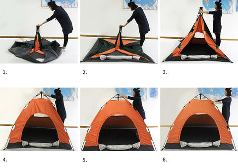 KriShyam® Automatic Pop Up Camping Tent Automatic Hydraulic Dome Tent for Camping,Hiking,Travel,Picnic,Fishing,Beach with Carrybag (4 Person-Automatic Hydraulic Tent)