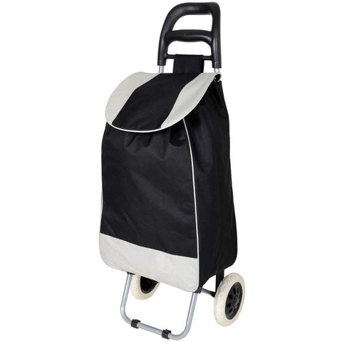 KriShyam® Folding Essential Shopping Trolley-Luggage-Bag-with-2 wheels (Navy Blue & Black )