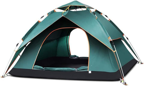 KRISHYAM Automatic Pop-Up Camping Shelter | Hydraulic Dome Design for Camping, Hiking, Travel, Picnic, Fishing & Beach | Easy Setup with Carry Bag (3-4 Person Tent)