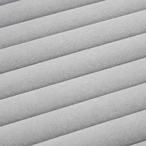 KriShyam® Women Velvet Glass Ring Earrings Jewellery Box Display Storage Showcase Holder Organizer,Ring Display Box Velvet Fabric Glass Tray Holder Storage Box Organizer (Grey)