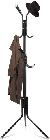 KriShyam® Coat Rack with 12 Hooks, 5.6ft Metal coat rack freestanding,Cloth stand Coat Tree Hats Hanger Holder for Purse, Scarf Rack, Jacket, Umbrella Tree Stand