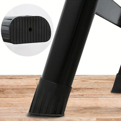 KRISHYAM 4-Step Folding Step Ladder – Heavy Duty Black Step Stool with Handrails, Portable Steel Frame, (Black, 4 STEP LADDER)