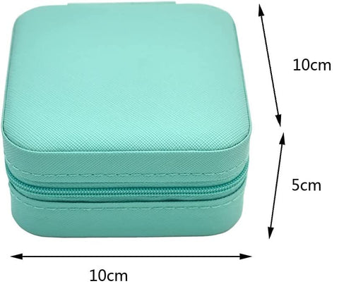 KriShyam® PU தோல் சிறிய நகைப் பெட்டி அமைப்பாளர் | பயண நகை வழக்கு, நகை பயண அமைப்பாளர் | மோதிரம், பதக்கம், நெக்லஸ், வளையல் காதணி அமைப்பாளர் | பெண்களுக்கான நகைப் பெட்டி