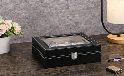 KriShyam® Men and Women Watch Box/Watch Case/Organizer (10 Slot Watch Box)