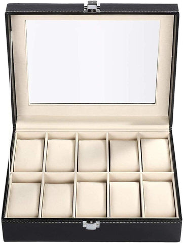 KriShyam® Men and Women Watch Box/Watch Case/Organizer (10 Slot Watch Box)