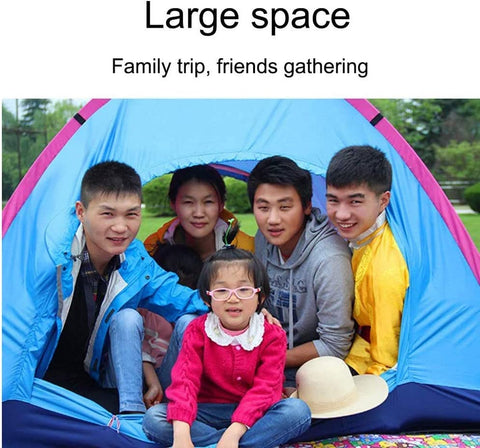 KriShyam® Portable Fabric Tent for 4 Person (Standard Size, Multicolor)