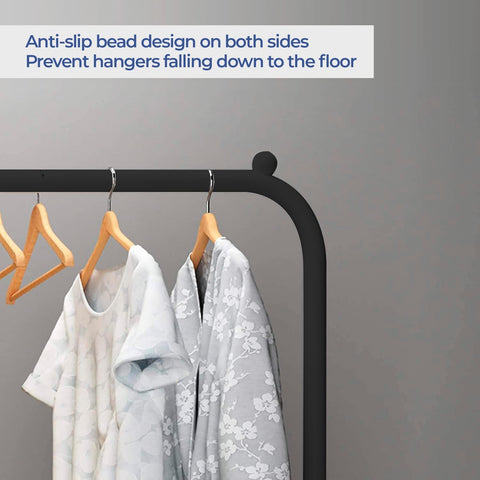 KriShyam®  Double Pole Hanger Garment Rack Freestanding Hanger Double Rods Multi-Functional Bedroom Clothing Rack (Hanger) Black