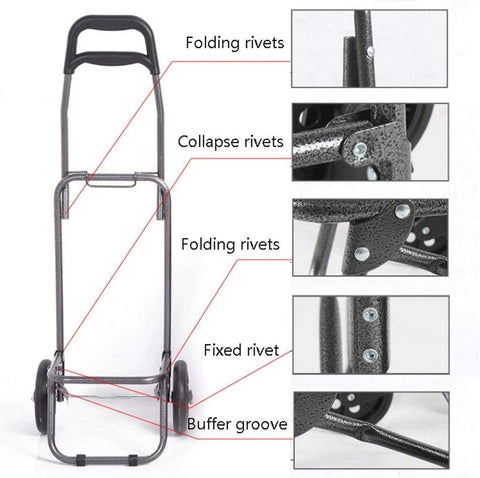 KriShyam® Shopping Cart Shopping Carry Shopping Trolley, Removable Bag, Folding Shopping Cart with Wheels Large and Lightweight Shopping Trolley