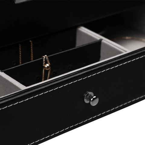 KriShyam® Men and Women Watch Box/Watch Case/Organizer/Storage box(Double Layer (12 slot watch + jewelry organizer)