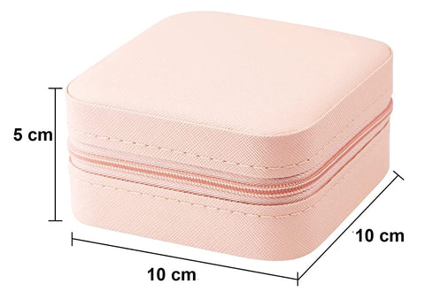 KriShyam® PU தோல் சிறிய நகைப் பெட்டி அமைப்பாளர் | பயண நகை வழக்கு, நகை பயண அமைப்பாளர் | மோதிரம், பதக்கம், நெக்லஸ், வளையல் காதணி அமைப்பாளர் | பெண்களுக்கான நகைப் பெட்டி