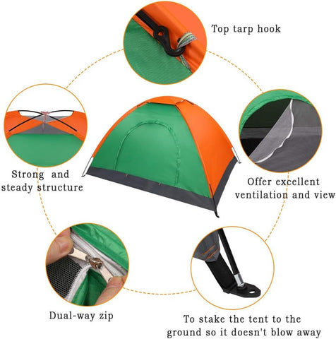 KriShyam® Automatic Pop Up Camping Tent Automatic Hydraulic Dome Tent for Camping,Hiking,Travel,Picnic,Fishing,Beach with Carrybag (4 Person-Automatic Hydraulic Tent)