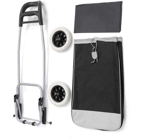 KriShyam® Folding Essential Shopping Trolley-Luggage-Bag-with-2 wheels (Navy Blue & Black )