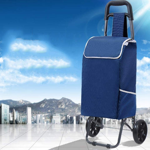 KriShyam® Shopping Cart Shopping Carry Shopping Trolley, Removable Bag, Folding Shopping Cart with Wheels Large and Lightweight Shopping Trolley