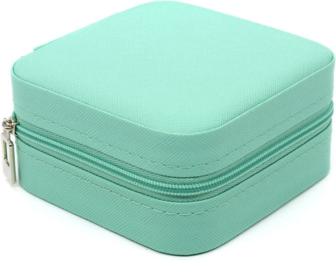 KriShyam® PU தோல் சிறிய நகைப் பெட்டி அமைப்பாளர் | பயண நகை வழக்கு, நகை பயண அமைப்பாளர் | மோதிரம், பதக்கம், நெக்லஸ், வளையல் காதணி அமைப்பாளர் | பெண்களுக்கான நகைப் பெட்டி