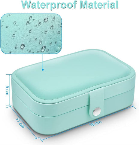 KriShyam® Travel Jewelry Case,Mini Jewellery Box,Portable Jewelry Box Display Storage Case,Bangle Box,Jewellery Organisers, Storage Boxes for Rings & Earrings