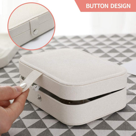 KriShyam® Travel Jewelry Case,Mini Jewellery Box,Portable Jewelry Box Display Storage Case,Bangle Box,Jewellery Organisers, Storage Boxes for Rings & Earrings