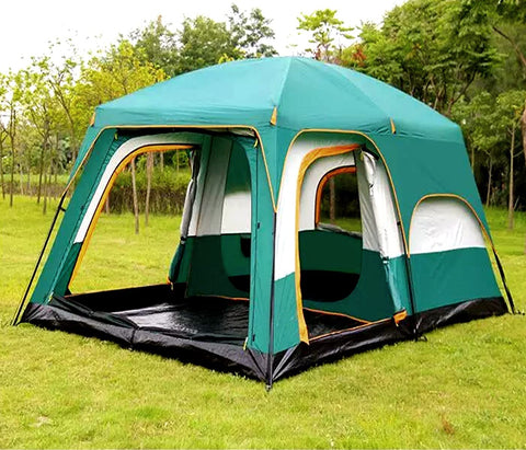KriShyam® 5-9 Person Camping Tent for Adults Waterproof Largest Camping Family Tents Easy Setup Beach Outdoor Dome Camping Tent for Outdoor,Picnic,Camping,Family Gathering (Coffee, M-320*210*185cm)