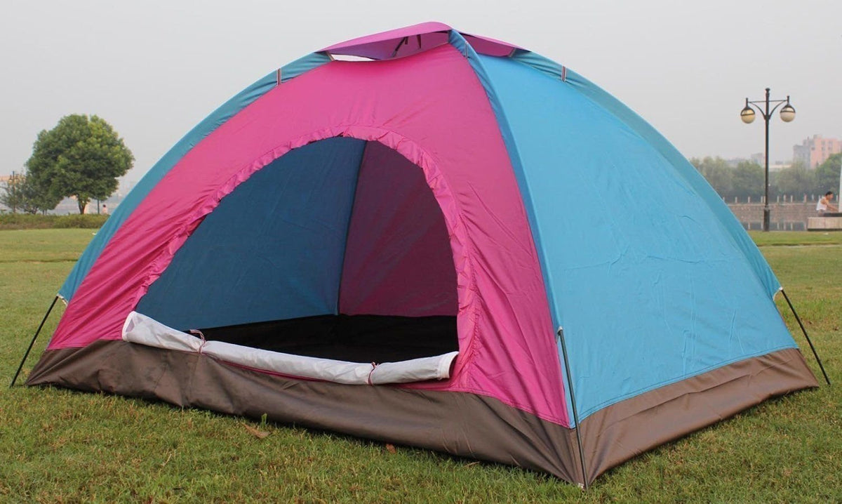 KriShyam® Portable Fabric Tent for 4 Person (Standard Size, Multicolor)
