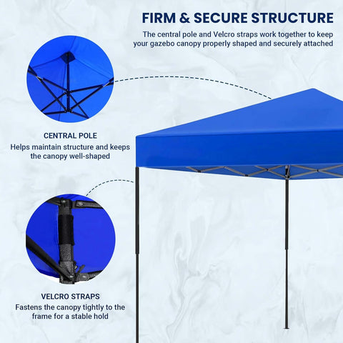 KriShyam® Heavy-Duty Pop-Up Canopy Tent with Sidewalls | Outdoor Gazebo Shelter for Events, Markets & Parties ⛺✨