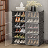 Krishyam® Portable Shoe Rack Organizer, Plastic Cube Storage 24 Pair Tower 12 Steps Plastic Shoe Rack (12 Shelves, DIY(Do-It-Yourself))