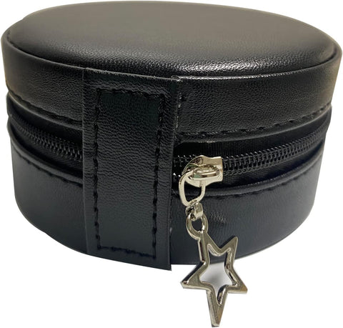 KriShyam® PU Leather Portable Travel Wedding Jewelry Box, Mini Jewelry Traveling Organizer Storage Holder Boxes for Rings Earrings Necklace Bracelet Bangle Watch Travel Accessories