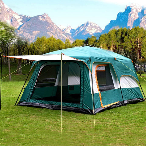 KriShyam® 5-9 Person Camping Tent for Adults Waterproof Largest Camping Family Tents Easy Setup Beach Outdoor Dome Camping Tent for Outdoor,Picnic,Camping,Family Gathering (Coffee, M-320*210*185cm)
