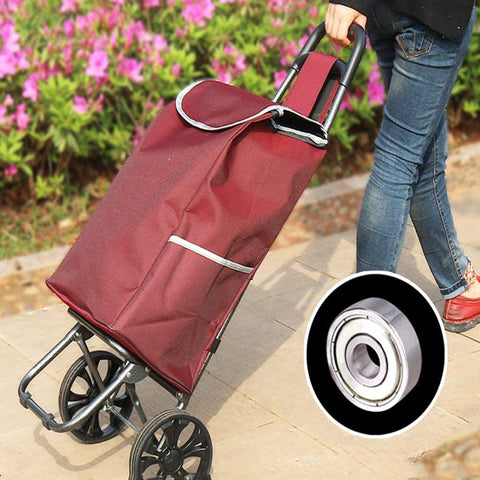 KriShyam® Shopping Cart Shopping Carry Shopping Trolley, Removable Bag, Folding Shopping Cart with Wheels Large and Lightweight Shopping Trolley