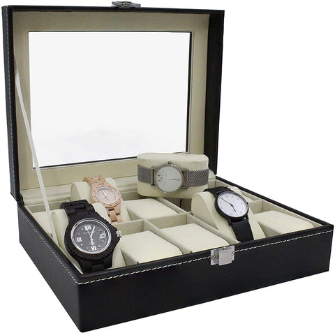 KriShyam® Men and Women Watch Box/Watch Case/Organizer (10 Slot Watch Box)