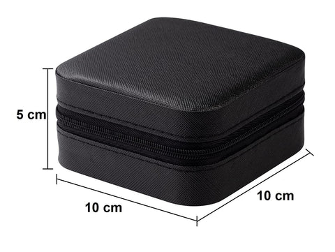 KriShyam® PU தோல் சிறிய நகைப் பெட்டி அமைப்பாளர் | பயண நகை வழக்கு, நகை பயண அமைப்பாளர் | மோதிரம், பதக்கம், நெக்லஸ், வளையல் காதணி அமைப்பாளர் | பெண்களுக்கான நகைப் பெட்டி