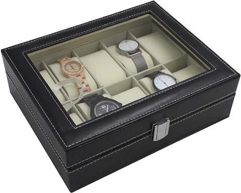 KriShyam® Men and Women Watch Box/Watch Case/Organizer (10 Slot Watch Box)