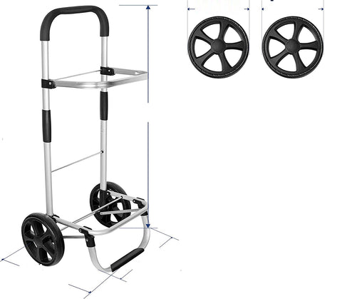 KriShyam®  Folding Shopping Trolley Grocery Cart with Removable Waterproof Canvas Bag and Super Wheels Loading Portable Utility Cart (Black)