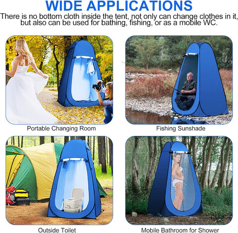 KriShyam® Privacy Pop Up Tent Camping Bathroom,Toilet, Changing Room,Instant Outdoor Camp Toilet Foldable Sun Shelter Rain Shelter with Carry Bag