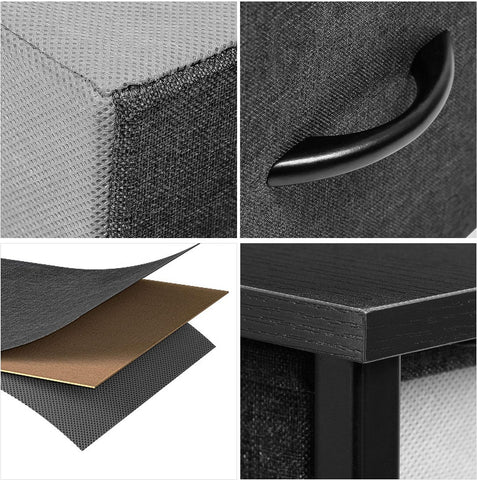 KriShyam® 5 Drawers Fabric Dresser Storage Chest of Drawers for Bedroom,Closet, Living Room, Hallway, Dorm,Children's Room Sturdy Steel Frame, Easy Pull Fabric Bins & Wooden Top