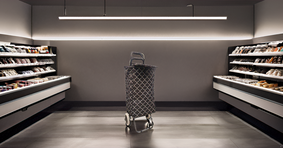 KriShyam® Foldable Shopping Trolley cart Shopping Trolley Bag and Removable Bag with Handle and 2 Wheels for Groceries,Fruits & Vegetables cart/Basket (2 Wheel Black Print)