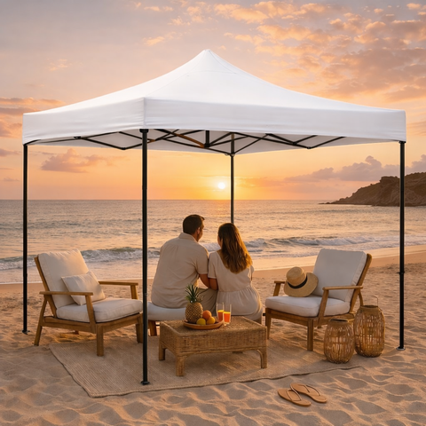 KriShyam® 10x10 ft Pop Up Canopy Tent with Carry Bag – Waterproof & UV Protection Folding Outdoor Gazebo Shelter for Garden, Camping, Picnic, Party & Events