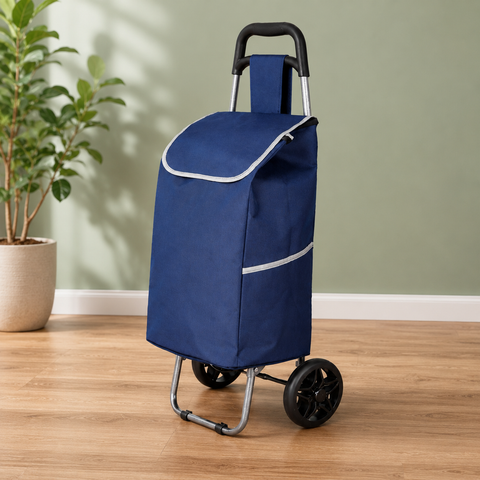 KriShyam® Shopping Cart Shopping Carry Shopping Trolley, Removable Bag, Folding Shopping Cart with Wheels Large and Lightweight Shopping Trolley