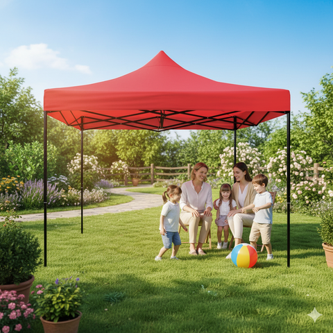 KriShyam® 10x10 ft Pop Up Canopy Tent with Carry Bag – Waterproof & UV Protection Folding Outdoor Gazebo Shelter for Garden, Camping, Picnic, Party & Events