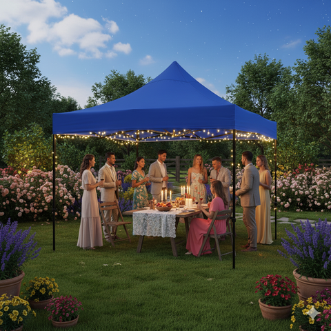 KriShyam® 10x10 ft Pop Up Canopy Tent with Carry Bag – Waterproof & UV Protection Folding Outdoor Gazebo Shelter for Garden, Camping, Picnic, Party & Events