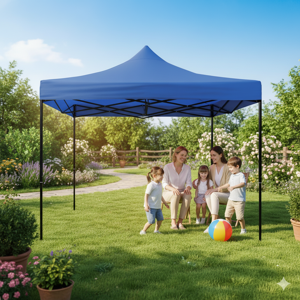 KriShyam® 10x10 ft Pop Up Canopy Tent with Carry Bag – Waterproof & UV Protection Folding Outdoor Gazebo Shelter for Garden, Camping, Picnic, Party & Events