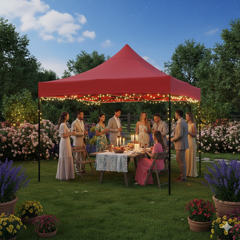 KriShyam® 10x10 ft Pop Up Canopy Tent with Carry Bag – Waterproof & UV Protection Folding Outdoor Gazebo Shelter for Garden, Camping, Picnic, Party & Events