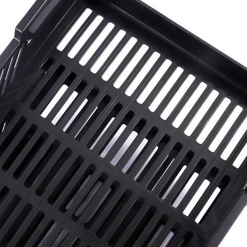KRISHYAM ® 3 Tier Plastic Document Tray for Office | Desk File Organizer Rack | A4 Paper Holder | Multi-Layer Stackable File Storage Stand for Home & Office (DESK ORGANISER (BLACK,Blue)