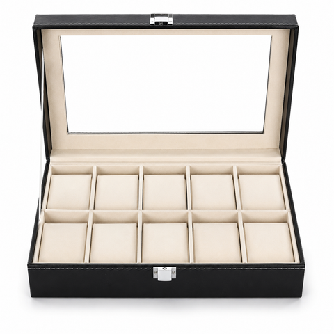 KriShyam® Men and Women Watch Box/Watch Case/Organizer (10 Slot Watch Box)