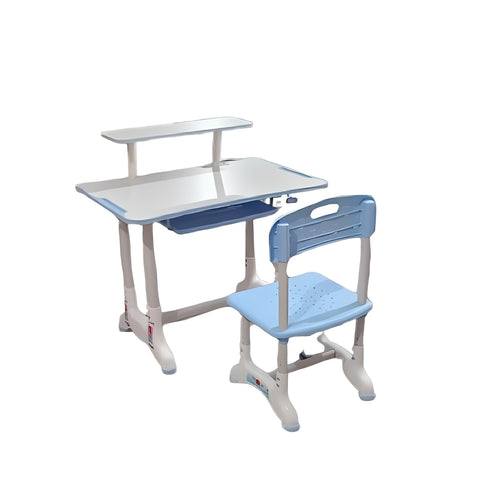 KriShyam ® Height Adjustable Kids Study Table & Chair Set with Book Stand Plastic Desk Chair (Finish Color - Blue & White (C25), DIY(Do-It-Yourself))